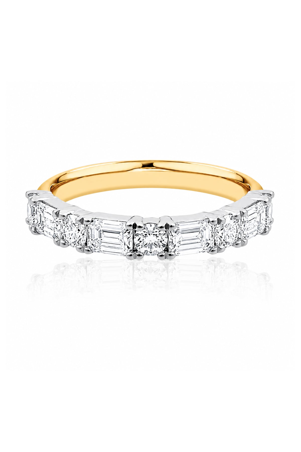Modern Diamond Set Ring In Yellow and White Gold available from LeGassick Fine Jewellery, Gold Coast, Australia.