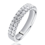 Double Row Diamond Ring In 18ct White Gold available from LeGassick Fine Jewellery, Gold Coast, Australia.