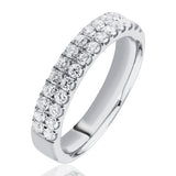 Double Row Diamond Ring In 18ct White Gold available from LeGassick Fine Jewellery, Gold Coast, Australia.