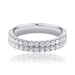 Double Row Diamond Ring In 18ct White Gold available from LeGassick Fine Jewellery, Gold Coast, Australia.
