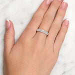 Double Row Diamond Ring In 18ct White Gold available from LeGassick Fine Jewellery, Gold Coast, Australia.