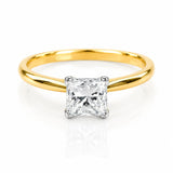 1 Carat Princess Cut Diamond Engagement Ring in 18ct Gold