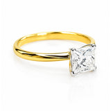 1 Carat Princess Cut Diamond Engagement Ring in 18ct Gold