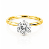 1 Carat Diamond Solitaire Ring set in 18ct Yellow & White Gold