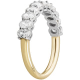 11 Oval Diamond Wedding Ring Set In Yellow & White 18ct Gold available from LeGassick Fine Jewellery, Gold Coast, Australia.