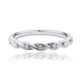 Elegant White Gold Diamond Twist Ring available from LeGassick Fine Jewellery, Gold Coast, Australia.