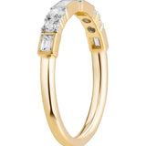 18ct Yellow Gold Diamond Ring with Round Brilliant & Baguette Cuts from LeGassick.