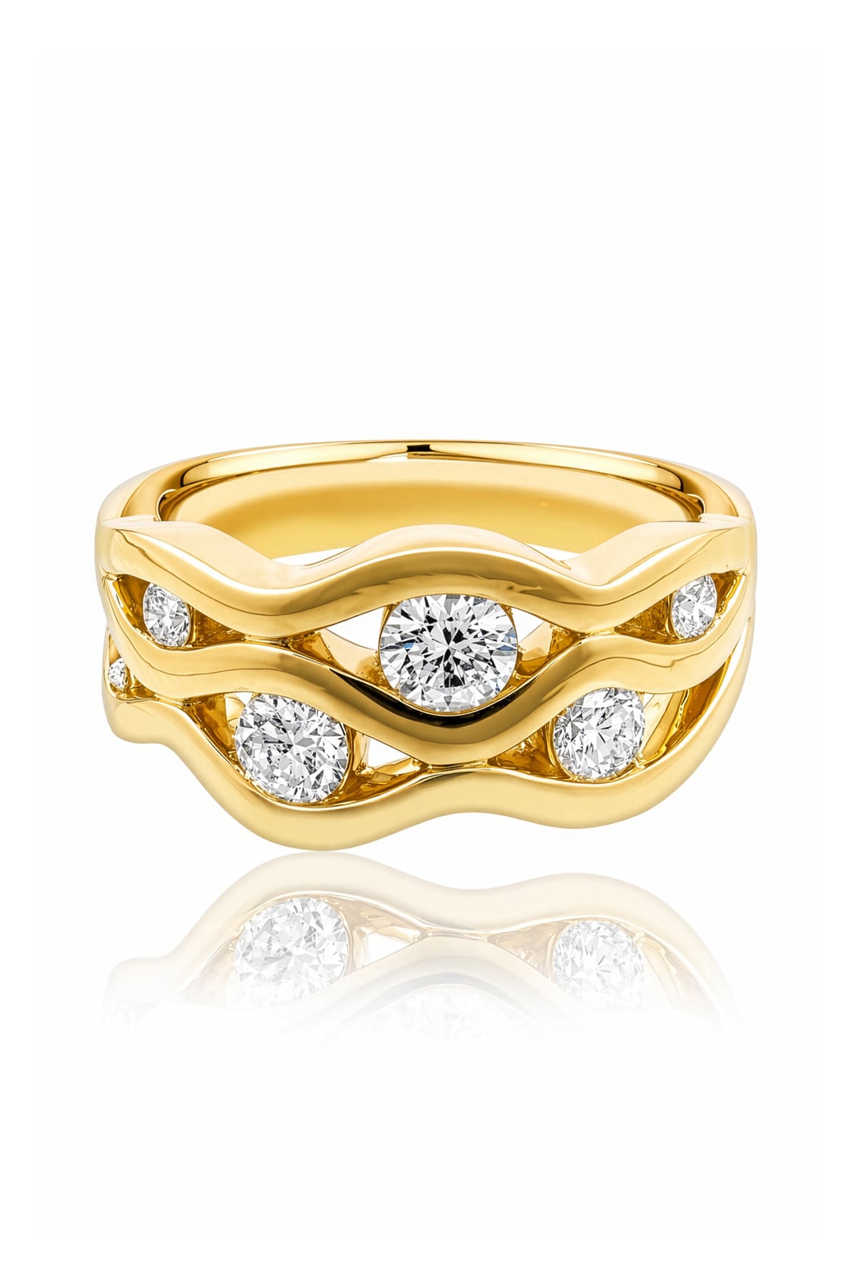 18ct Yellow Gold Six-Stone Diamond Ring from LeGassick.