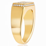 Baguette & Round Diamond Set Ring in 18ct Yellow Gold on a white background at Legassick