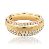 Multi-Layer Diamond Ring set in 18ct Yellow Gold