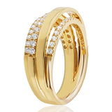 Multi-Layer Diamond Ring set in 18ct Yellow Gold