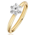 0.70ct Diamond Solitaire Ring set in 18ct Yellow & White Gold