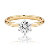0.70ct Diamond Solitaire Ring set in 18ct Yellow & White Gold