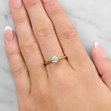 0.70ct Diamond Solitaire Ring set in 18ct Yellow & White Gold
