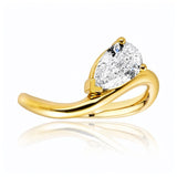 Pear Cut Diamond Solitaire Ring in 18ct Yellow Gold