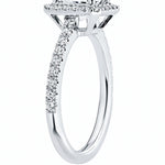 Platinum Asscher Cut Diamond Halo Ring at LeGassick.