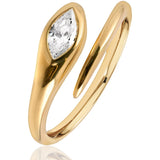 Marquise Diamond Bezel Set Split Ring set in 18ct Yellow Gold