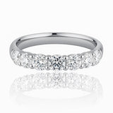 Diamond Claw Set Wedding Band in 18ct White Gold