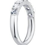 Diamond Claw Set Wedding Band in 18ct White Gold