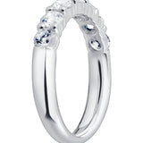 Diamond Claw Set Wedding Band in 18ct White Gold