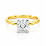 1.20 Carat Long Cushion Cut Diamond Ring in 18ct Yellow & White Gold