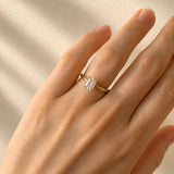 1.20 Carat Long Cushion Cut Diamond Ring in 18ct Yellow & White Gold
