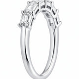 Emerald Cut Diamond Band set in 18 Carat White Gold