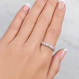 Emerald Cut Diamond Band set in 18 Carat White Gold