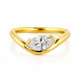 Marquise Diamond Solitaire Ring in 18ct Yellow Gold