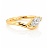 Marquise Diamond Solitaire Ring in 18ct Yellow Gold
