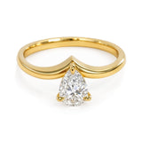 Pear Diamond Solitaire Ring in 18ct Yellow Gold