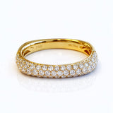 Square Pavé Diamond Dress Ring in 18ct Yellow Gold