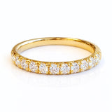 Claw Set Diamond Band set in 18ct Yellow Gold