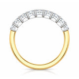 Asscher Cut Diamond Band set in 18ct Yellow & White Gold
