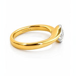 Wrap Style Diamond Ring in 18ct Yellow & White Gold on a white background
