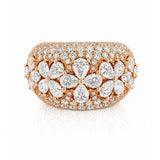 Pear & Round Brilliant Diamond Dress Ring in 18ct Rose Gold