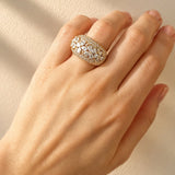 Pear & Round Brilliant Diamond Dress Ring in 18ct Rose Gold