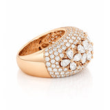 Pear & Round Brilliant Diamond Dress Ring in 18ct Rose Gold