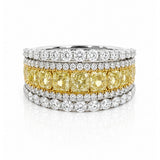 Fancy Yellow Diamond Dress Ring in 18ct White & Yellow Gold