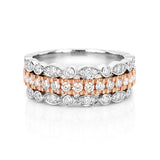 Argyle Pink Diamond Dress Ring set in 18ct White & Rose Gold