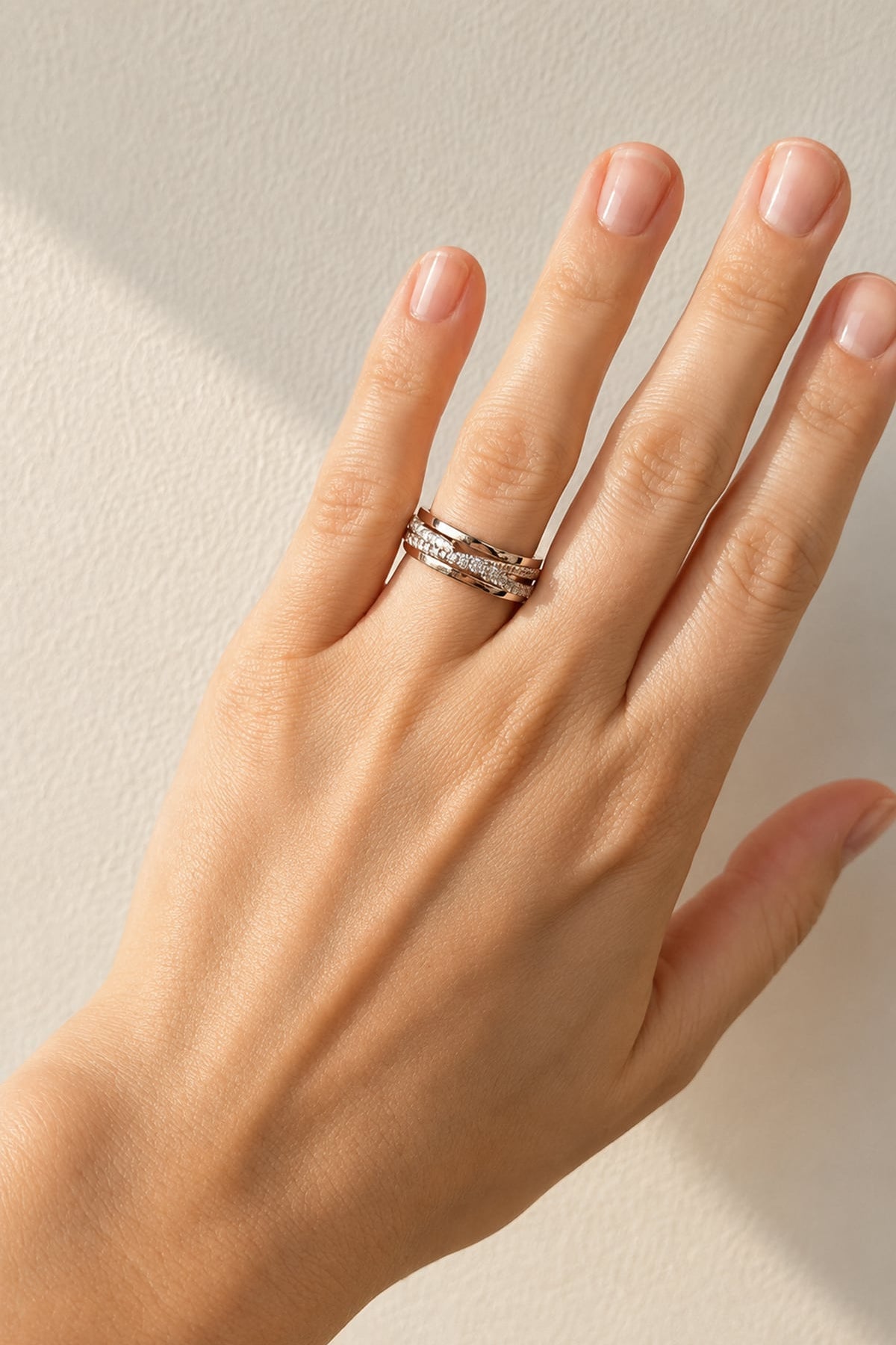 Argyle Pink Diamond Crossover Dress Ring in 18ct White & Rose Gold