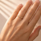 Delicate Diamond Scalloped Band in 18ct Yellow Gold