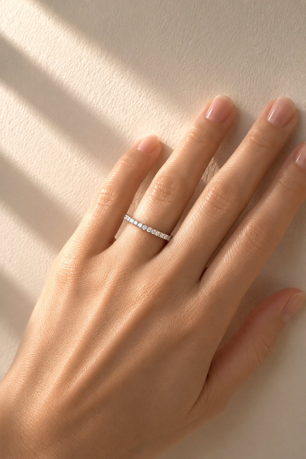 Fine Diamond Set Band in 18ct White Gold