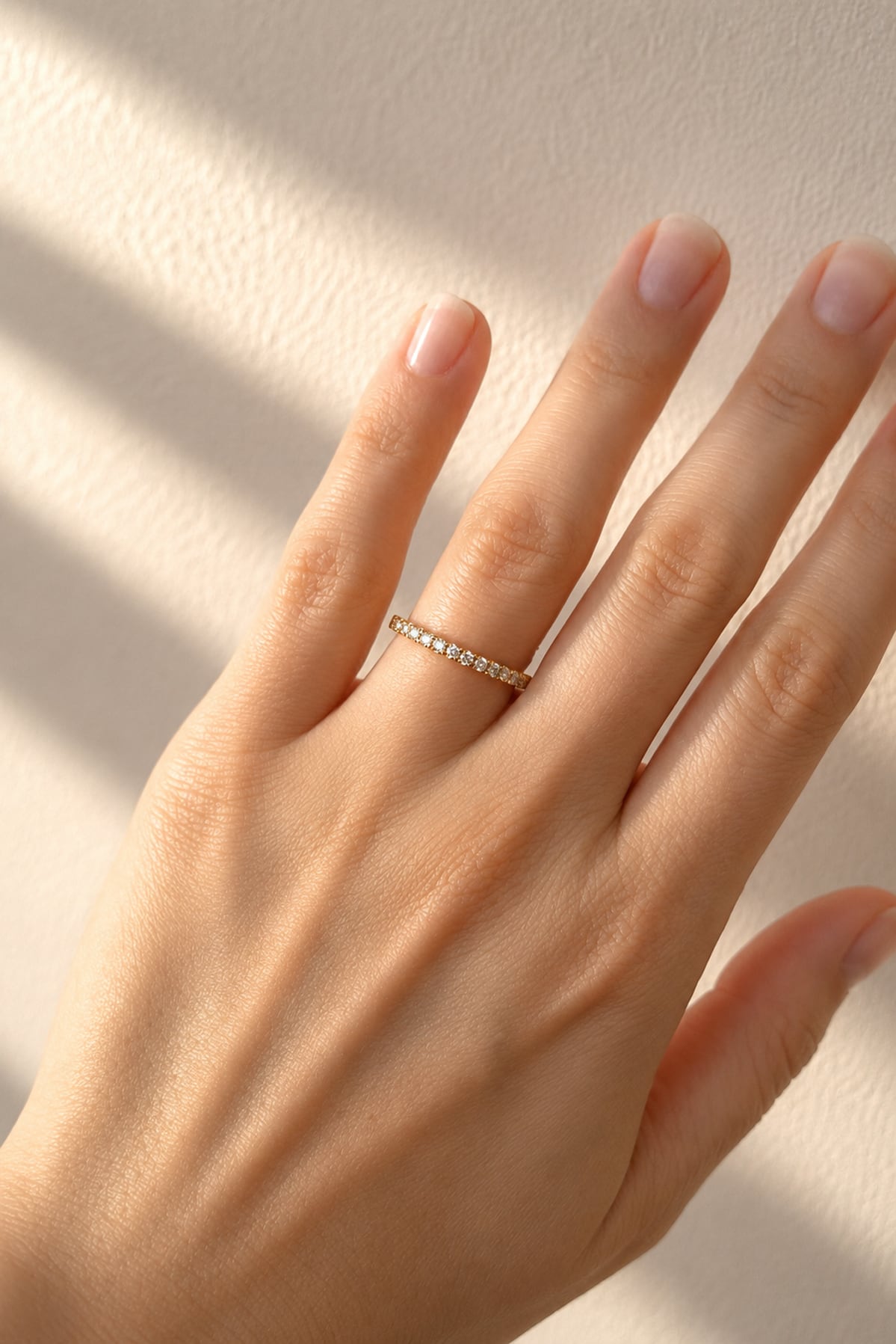 0.30ct Claw Set Diamond Band in 18ct Yellow Gold