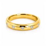 Diamond Gypsy Set Band in Yellow Gold