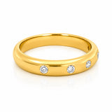 Diamond Gypsy Set Band in Yellow Gold