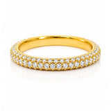Pavé Diamond Wedding Band in 18ct Yellow Gold