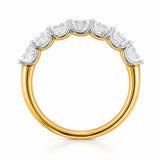 Radiant Cut Diamond Band In 18ct Two Tone Gold