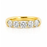 Five Stone Diamond Ring in 18ct Yellow Gold