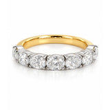 Seven Oval Diamond Band in 18ct Yellow & White Gold